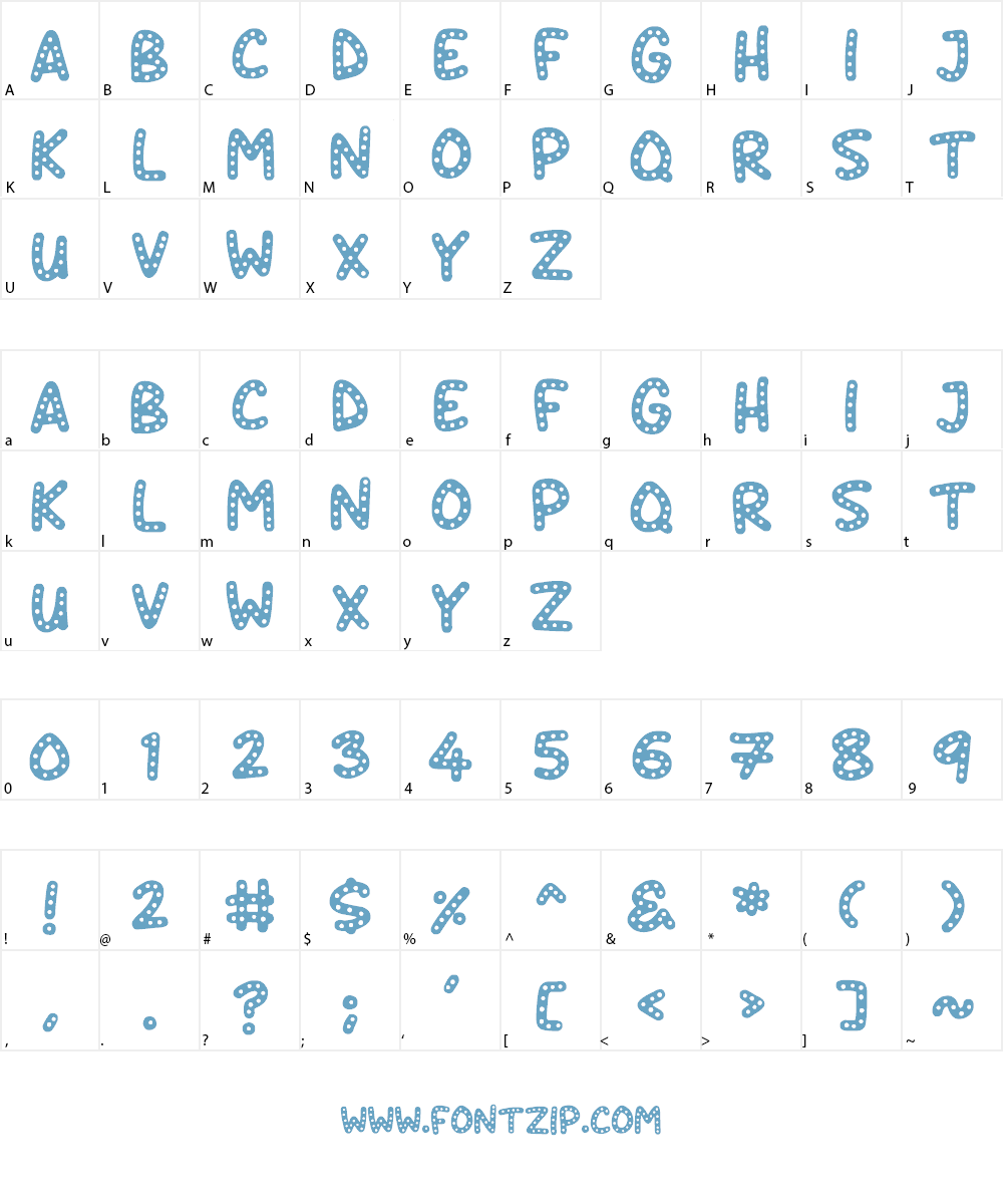 Crazy Dots Font Character